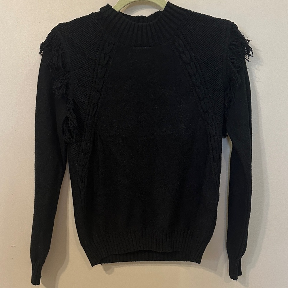 Black Cable Knit Sweater
